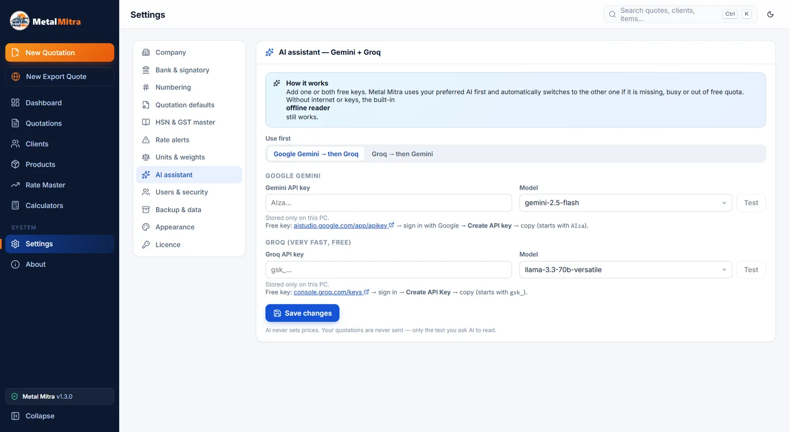 Metal Mitra — AI assistant