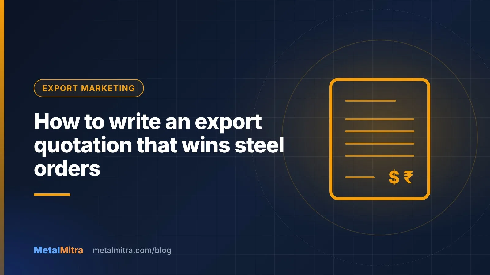 Professional export quotation for steel pipes and fittings on a laptop screen