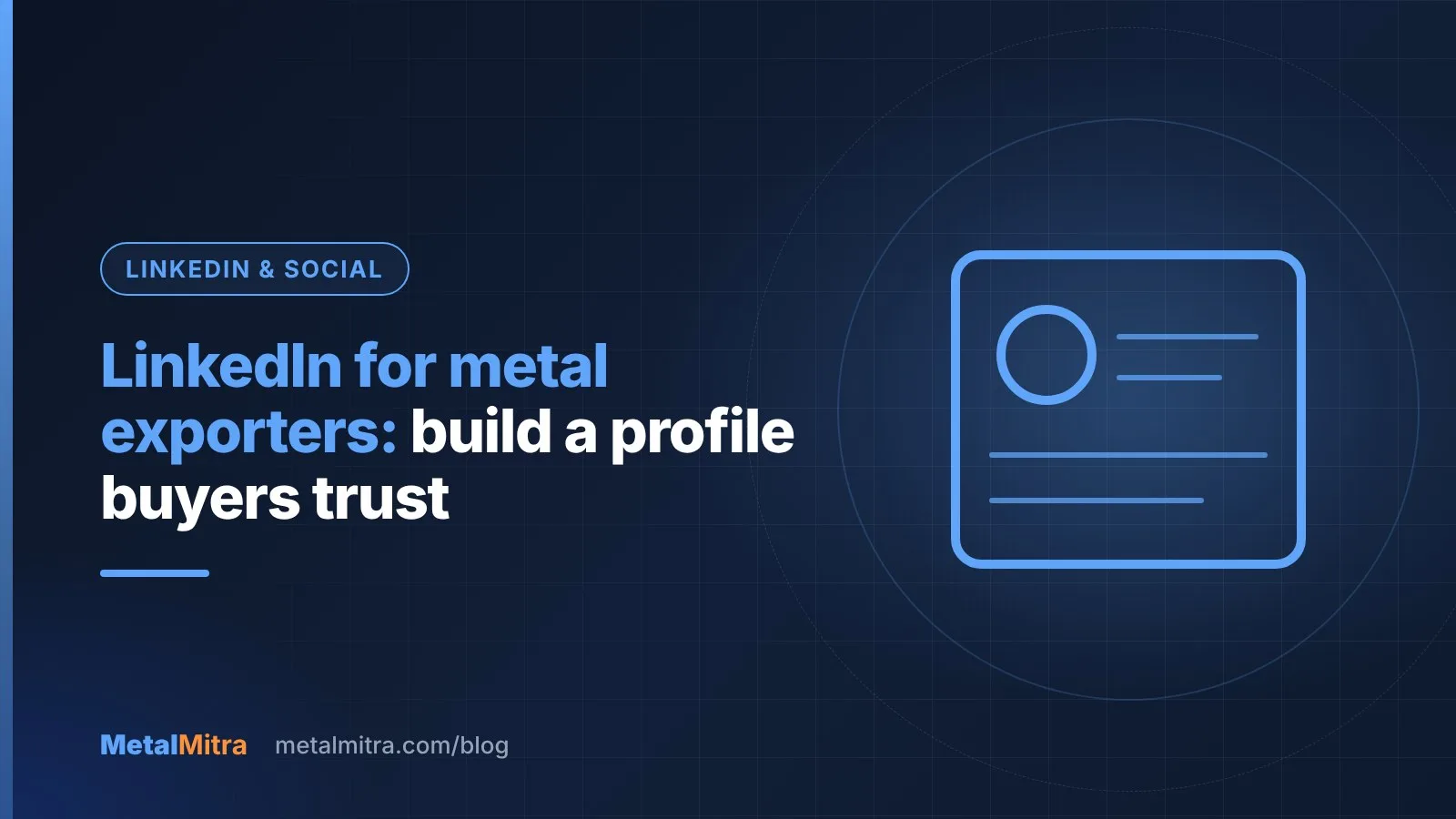 LinkedIn profile of a steel export manager on a smartphone and laptop