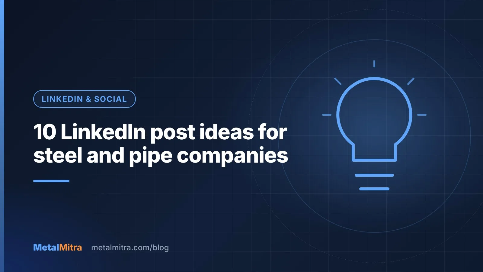 Smartphone showing LinkedIn posts from a steel pipe manufacturer