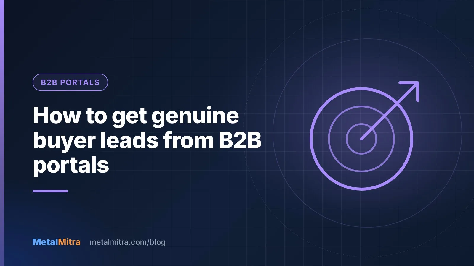 B2B portal dashboard showing qualified buyer leads for steel products