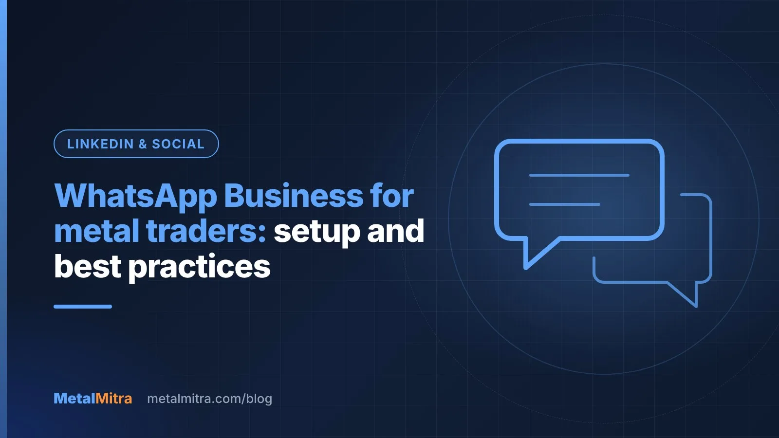 WhatsApp Business profile of a steel trading company on a smartphone