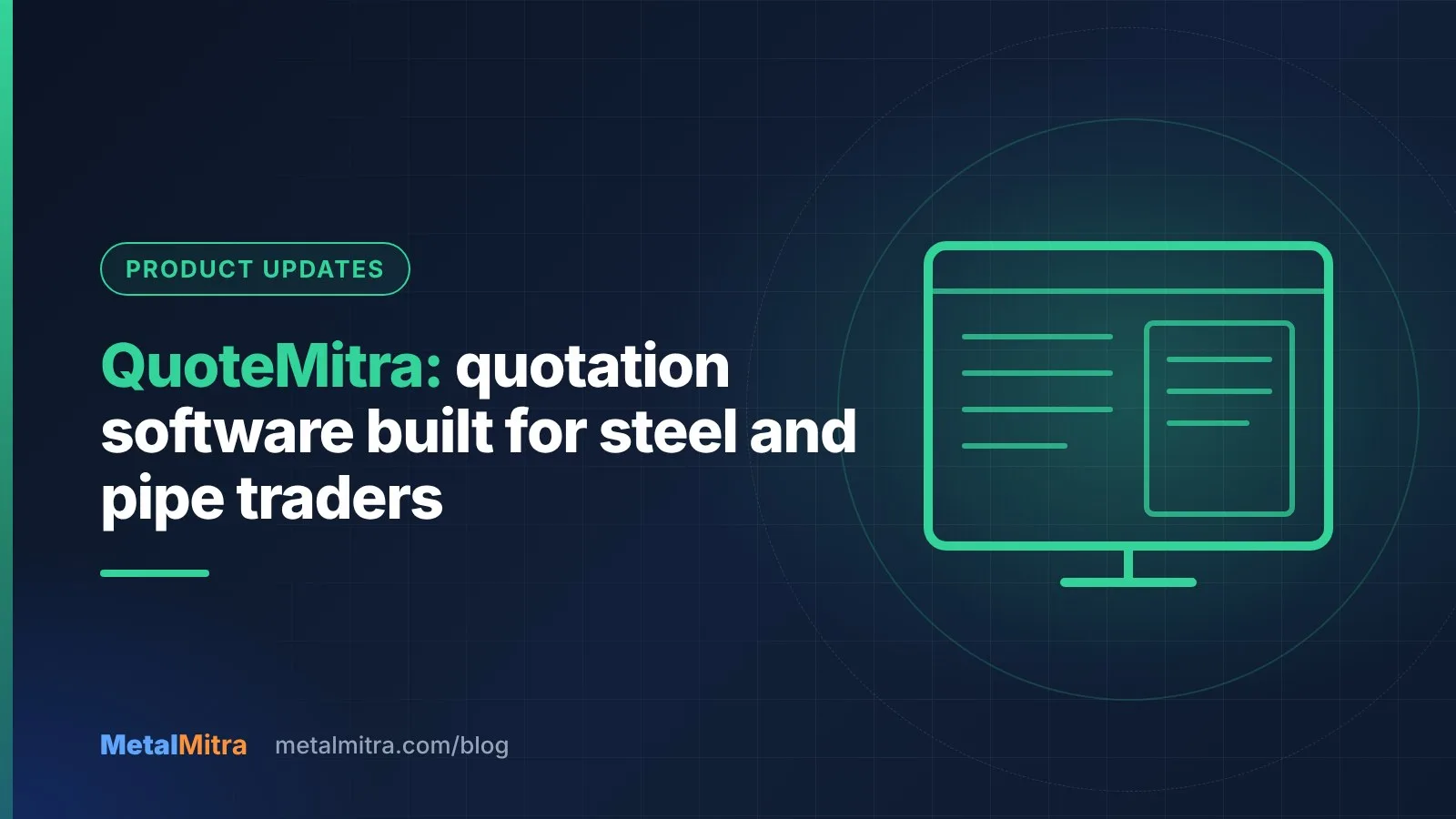 QuoteMitra quotation software showing a steel pipe quotation with live PDF preview