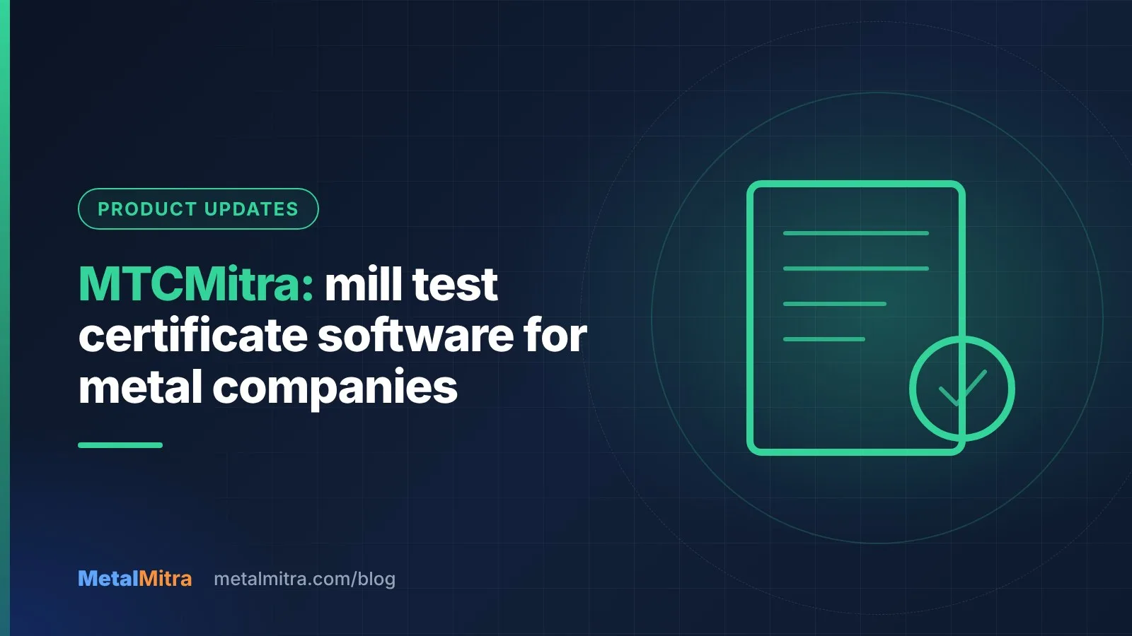 MTCMitra software creating an EN 10204 3.1 mill test certificate on a Windows PC