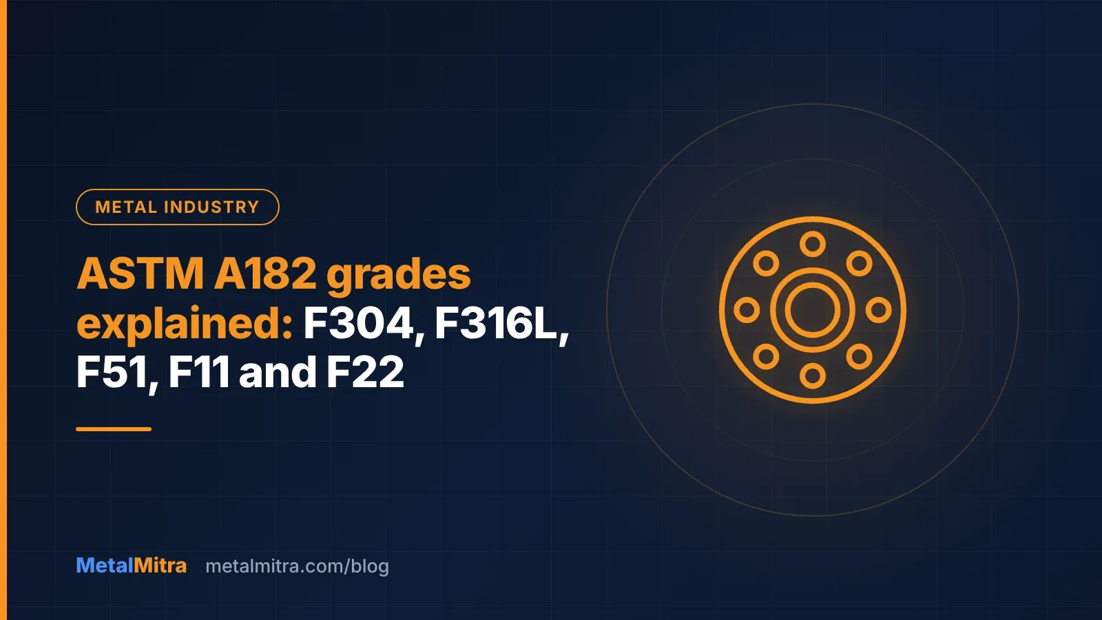 Forged ASTM A182 stainless steel and alloy steel flanges marked with grade numbers