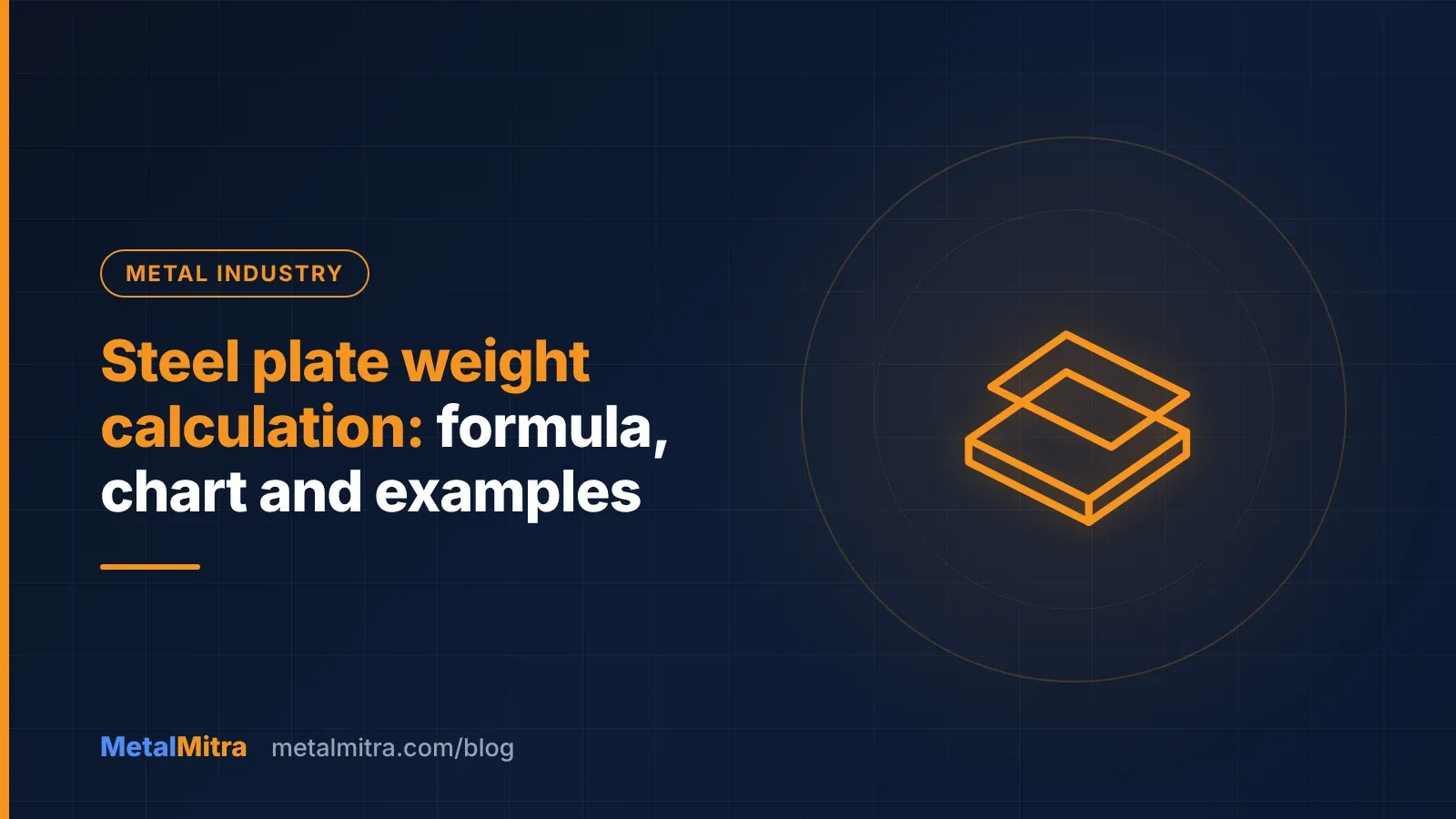 Steel plates of different thickness with a calculator showing plate weight calculation